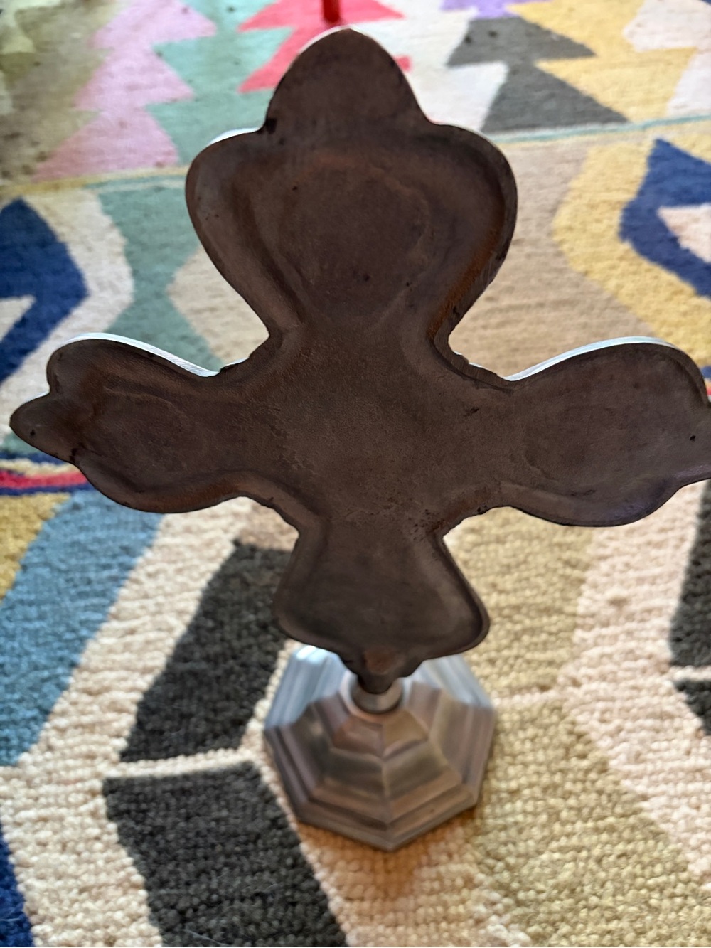 Excellent condition silver decorative cross. 14” tall. Ornate. Statement. - Picture 5 of 9